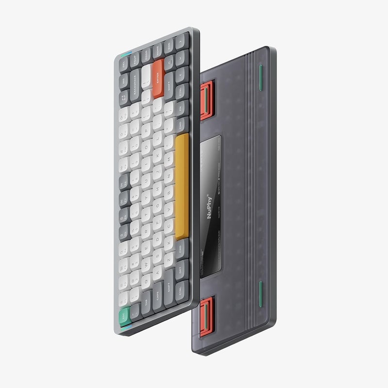Nuphy Air75 V2 Portable 75% Mechanical Keyboard,Wireless Keyboard,Supports Bluetooth/2.4G/USB-C RGB Bluetooth Keyboards,Compatible with Windows/Mac OS/Linux Systems Gray-Gateron Blue Switch - Image 2
