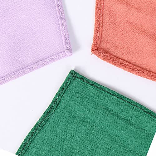 LMVERNA Solid Color Bubble Chiffon Scarf for Women Fashion Soft Hijab Long Scarfs Wrap Scarves - Image 2