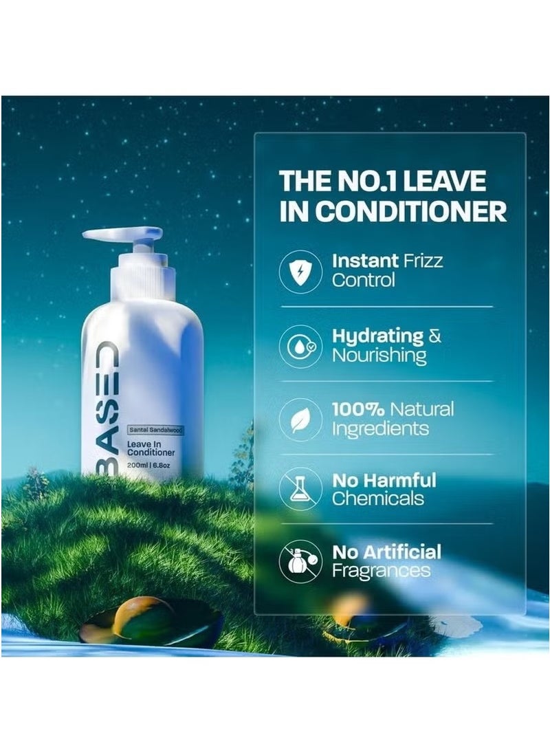 Based Bodyworks Leave-In Conditioner, Instant Frizz Control, Hydrates & Nourishes Hair, Premium Leave-In Conditioner for Men, Healthy Frizz-Free Hair in Minutes (6.8oz Pack of 1) - Image 4