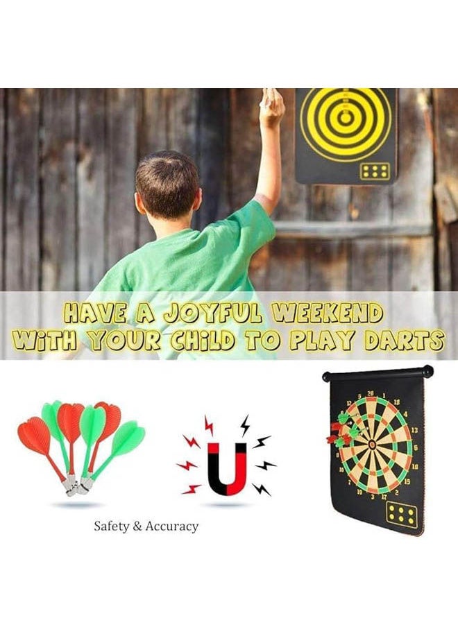 Generic Double Sided Dart Game Portable Folding Dart Game 6 Non-Pointed  - Image 2