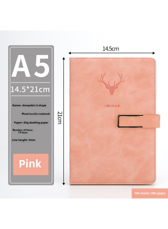 Enterprise A5 Notebook Imitation Belt Buckle B5 Notebook Notebook Business Office Notepad Gift Suit - Image 1