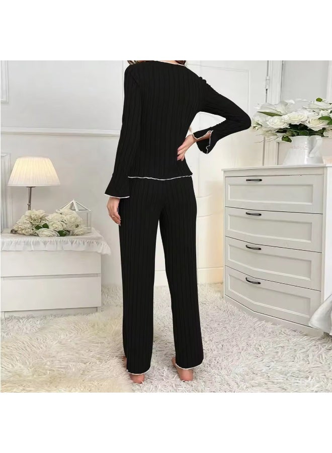 طقم بيجامة نسائي مكون من قطعتين - Image 4