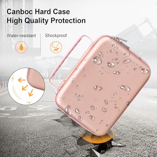 Canboc Carrying Case for Halo Bolt 58830/57720/44400/ACDC Max 55500 mWh Portable Car Jump Starter, Phone Laptop Charger Power Bank Holder for Jumper Cable, AC Wall Charger, Rose Gold - Image 4