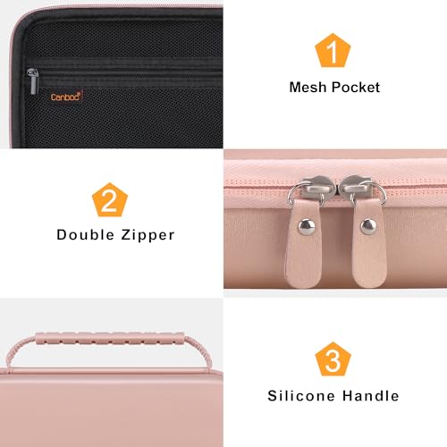 Canboc Carrying Case for Halo Bolt 58830/57720/44400/ACDC Max 55500 mWh Portable Car Jump Starter, Phone Laptop Charger Power Bank Holder for Jumper Cable, AC Wall Charger, Rose Gold - Image 5