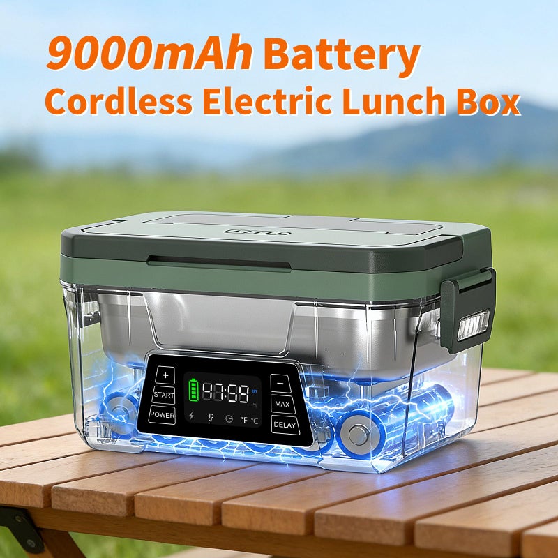 Monteka Cordless Electric Lunch Box for Adults, Rechargeable Heated Lunch Box with Scheduled Heating, Portable Food Warmer with Memory Function & Automatic Keep Warm, Christmas White Elephant Gifts - Image 3