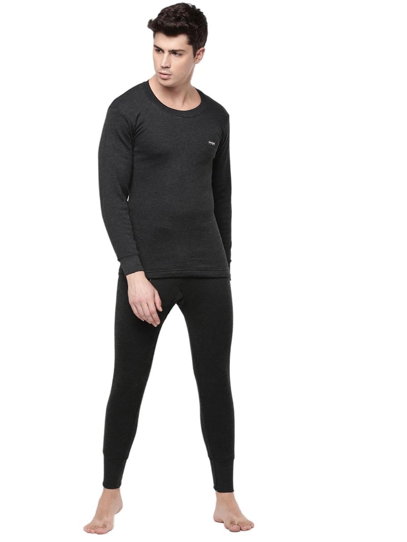 Dollar Wintercare Men's Thermal Round Neck Vest Set (MWMF-01-MWMT-02-S/24-BLUK_M_8909141049638) Black - Image 1