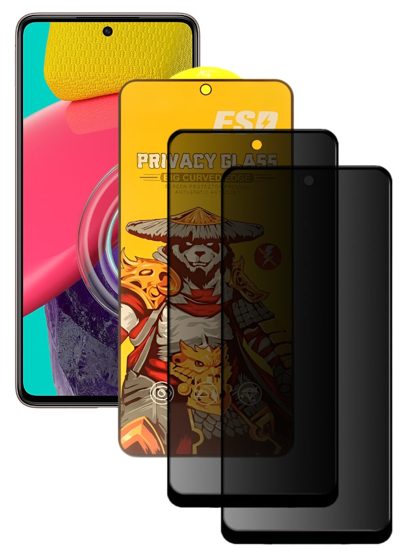 ESD 2 Pieces Tempered Dustproof Privacy Glass Screen Protector Compatible For Samsung Galaxy M53 5G - Image 1