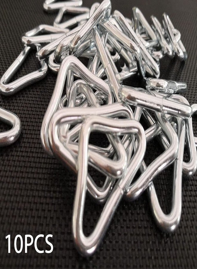 Tookie Trampoline Triangle Buckle, 10pcs High Strength Erosion Resistance Metal Triangle Ring Buckle V-Rings for Trampoline Replacement Repair - Image 3