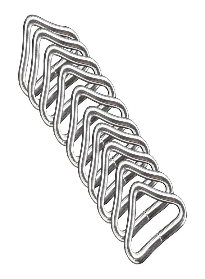 Tookie Trampoline Triangle Buckle, 10pcs High Strength Erosion Resistance Metal Triangle Ring Buckle V-Rings for Trampoline Replacement Repair - Image 1