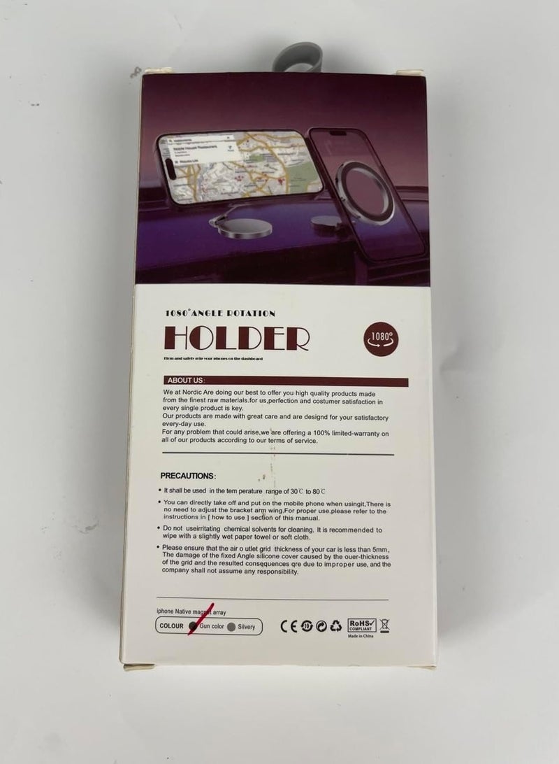 Magnetic Car Phone Holder, Car Phone Holder, Foldable Magnetic Car Phone Holder, Powerful Magnets 20xN55 360° Rotation Car Holder Accessory - Image 3