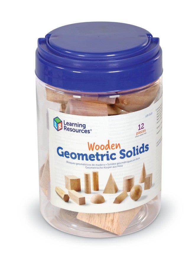 Learning Resources Geometric Solids, Wooden Shapes, Set of 12 Geometric Shapes, Ages 6+ - Image 5