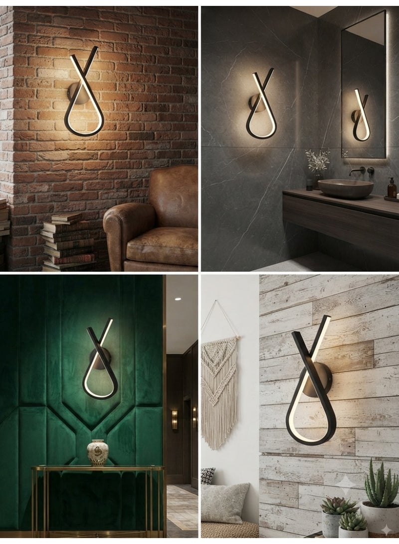 Modern LED Wall Sconce, Contemporary Decorative Lighting for Bedroom Living Room - Image 2