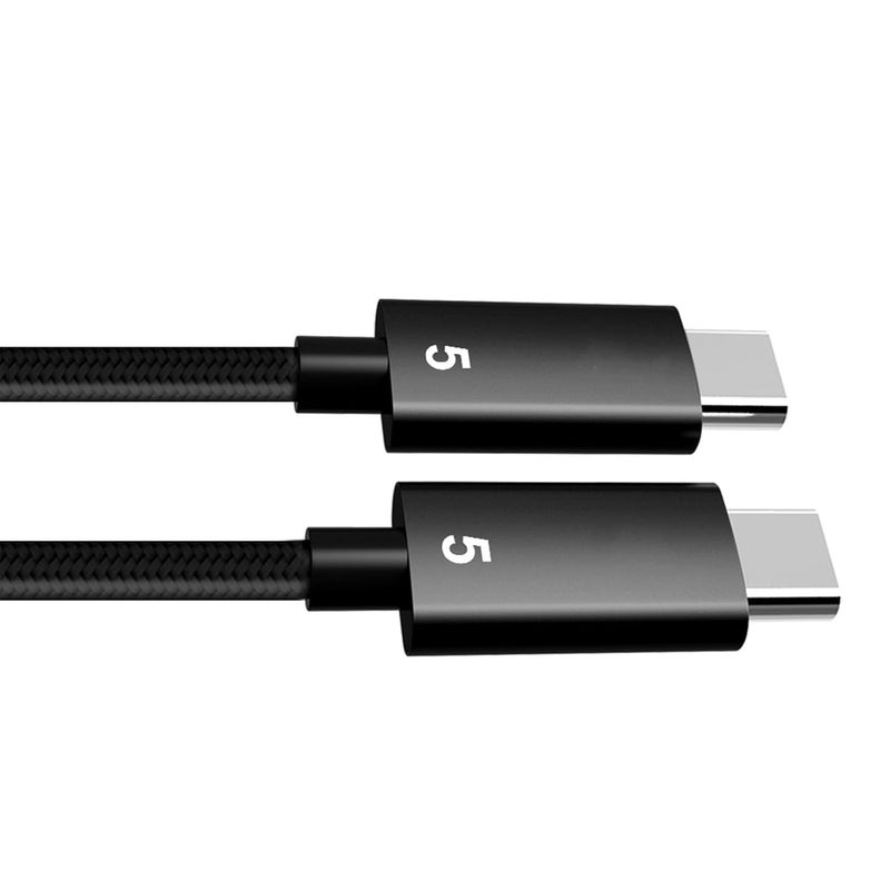 USB 4 Type C Cable 80Gbps 16K 60Hz Braided 0 5m Data Transfer Cord - Image 2