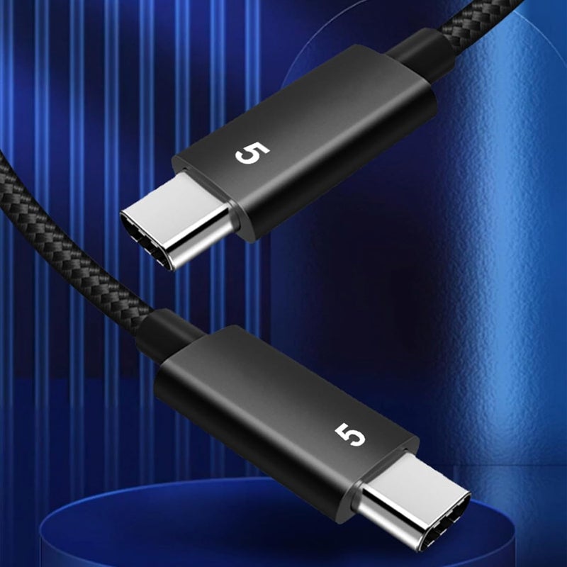 USB 4 Type C Cable 80Gbps 16K 60Hz Braided 0 5m Data Transfer Cord - Image 3