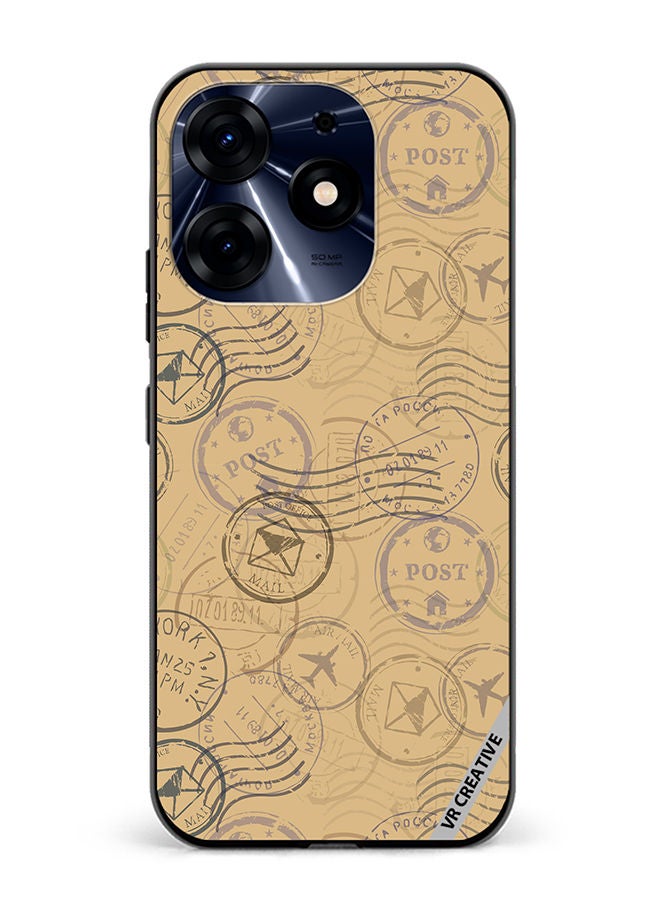 VR CREATIVE Protective Case Cover For Tecno Spark 10 Pro Postal Stamps Design Multicolour - Image 1