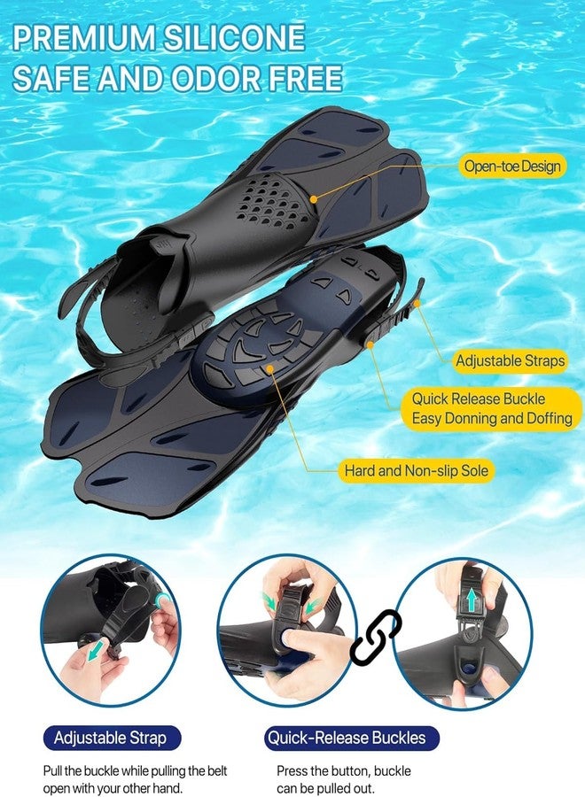 Matiko Snorkeling Gear for Adults Men Women,4 in 1 Snorkel Set with Panoramic View Diving Mask Anti-Fog Anti-Leak,Dry Top Snorkel,Fins and Travel Bag for Swimming,Snorkeling and Travel Diving - Image 3