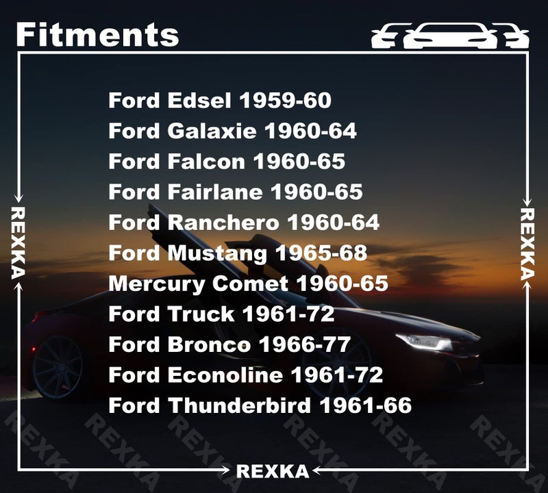 Rexka ركسكا 20 قطعة من بكرة منظم النافذة لفورد C0AB-6423240-B إدسل ميركوري موستانج فالكين F-Series شاحنة كوميت برونكو - Image 4