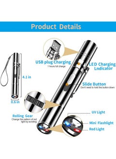 Antye 2Pack Laser Pointer For Cats, Dog Kitten Toy, Toys For Indoor Cats, Red Dot Led Light Pointer Interactive Toys For Indoor Dogs Cats, Usb Charging, 7 Switchable Patterns  - Image 3