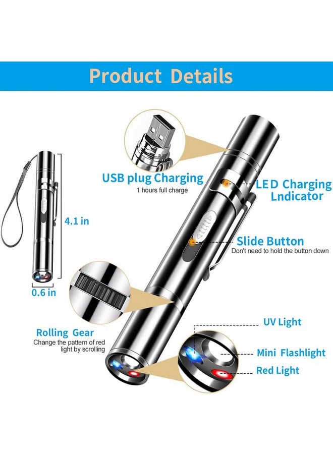 Antye - 2Pack Laser Pointer For Cats, Dog Kitten Toy, Toys For Indoor Cats, Red Dot Led Light Pointer Interactive Toys For Indoor Dogs Cats, Usb Charging, 7 Switchable Patterns - Image 1