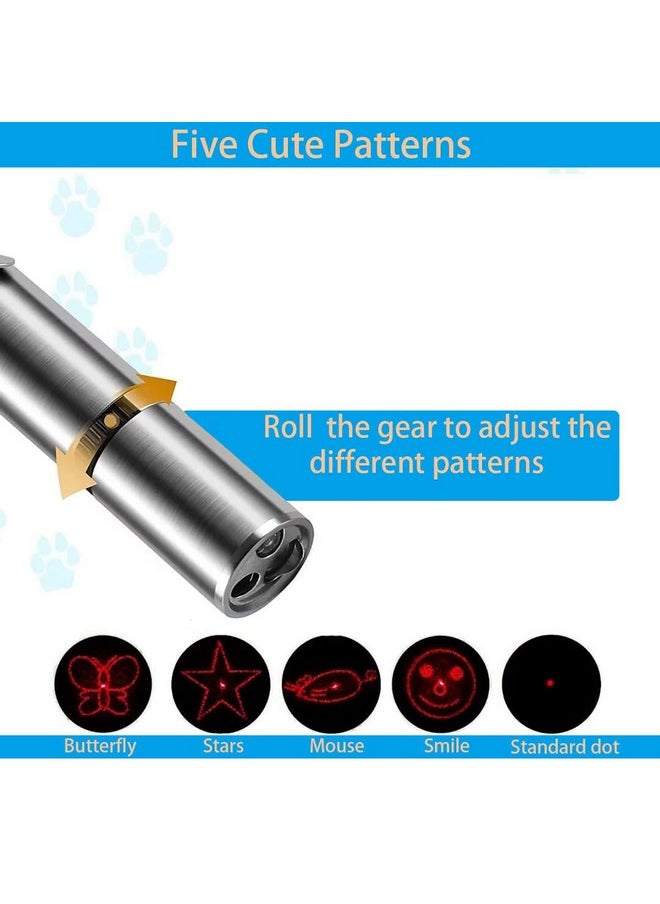 Antye - 2Pack Laser Pointer For Cats, Dog Kitten Toy, Toys For Indoor Cats, Red Dot Led Light Pointer Interactive Toys For Indoor Dogs Cats, Usb Charging, 7 Switchable Patterns - Image 1