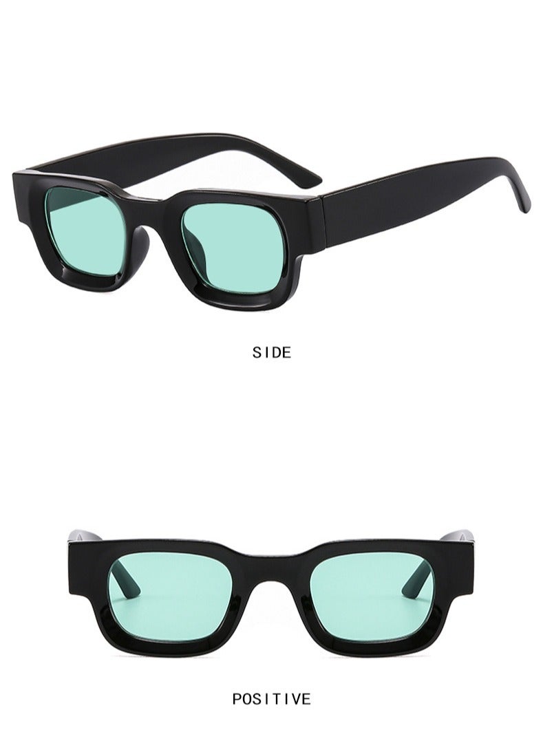 Square concave sunglasses new fashion trend sunglasses retro European and American sunglasses - Image 1