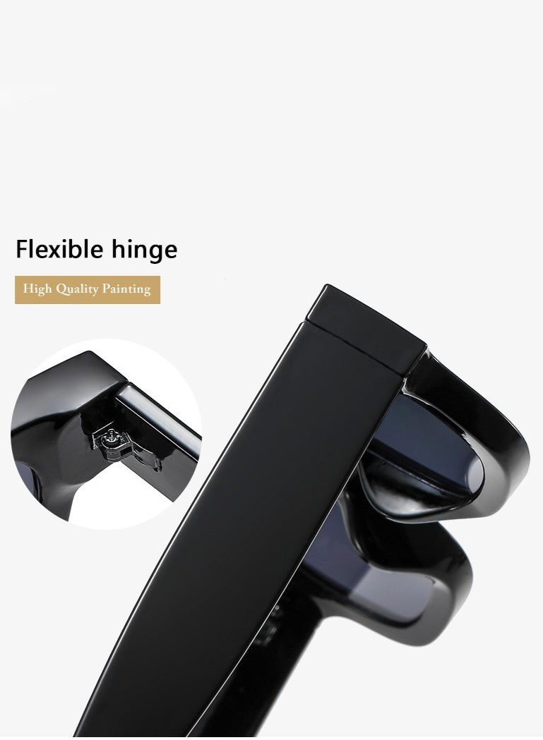 Square concave sunglasses new fashion trend sunglasses retro European and American sunglasses - Image 5