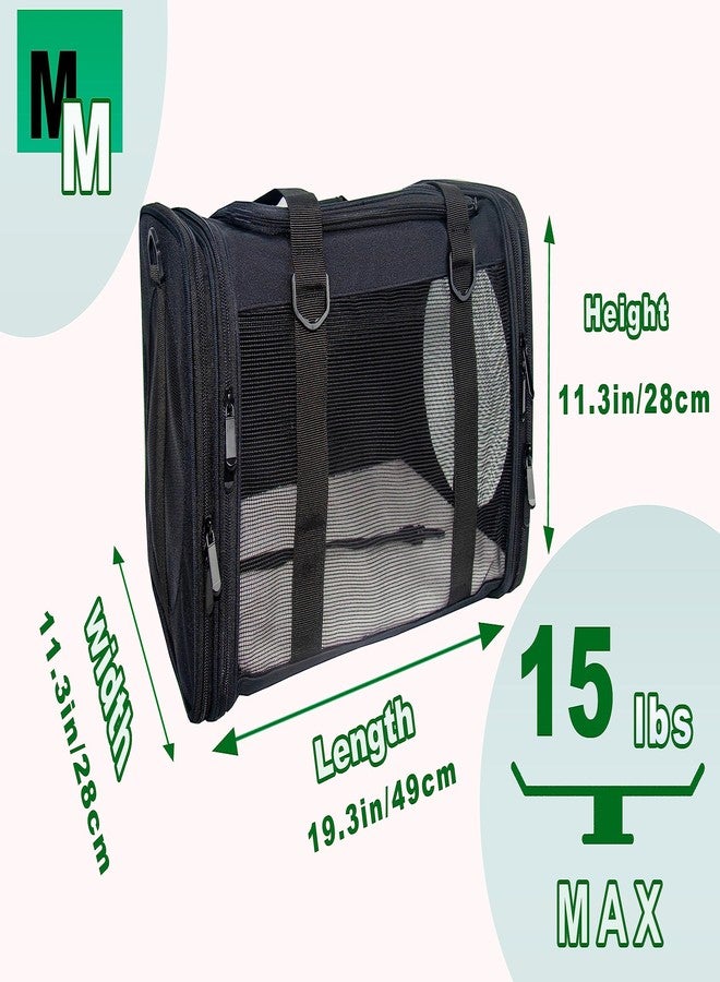 NextFri Soft-Sided Pet Carrier for Cats Small Dogs of 15 Lbs Medium Black - Image 4