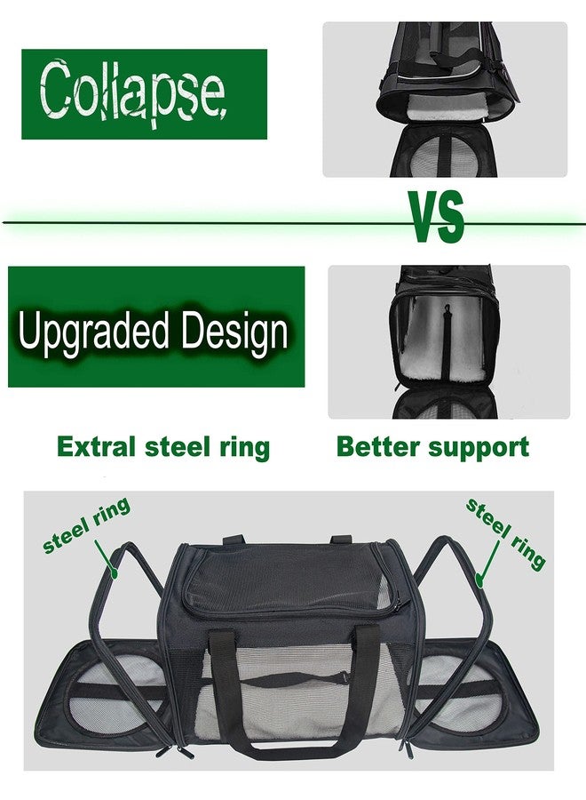 NextFri Soft-Sided Pet Carrier for Cats Small Dogs of 15 Lbs Medium Black - Image 2