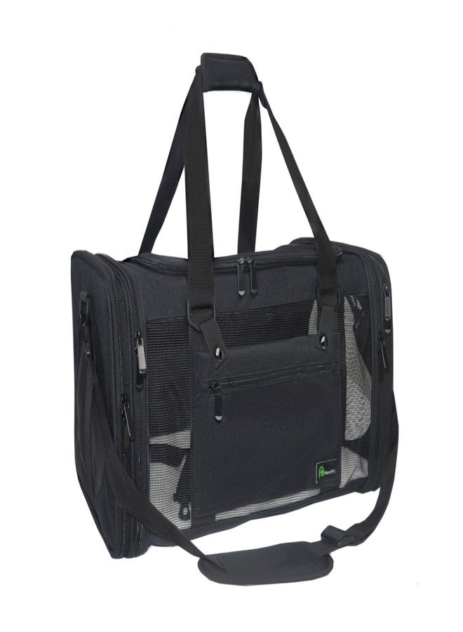 NextFri Soft-Sided Pet Carrier for Cats Small Dogs of 15 Lbs Medium Black - Image 1
