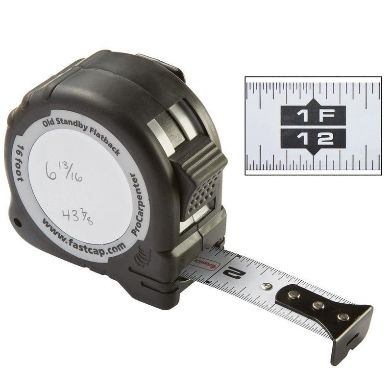FastCap PSFLAT16 16Feet Old Standby Standard Flatback Tape Measure