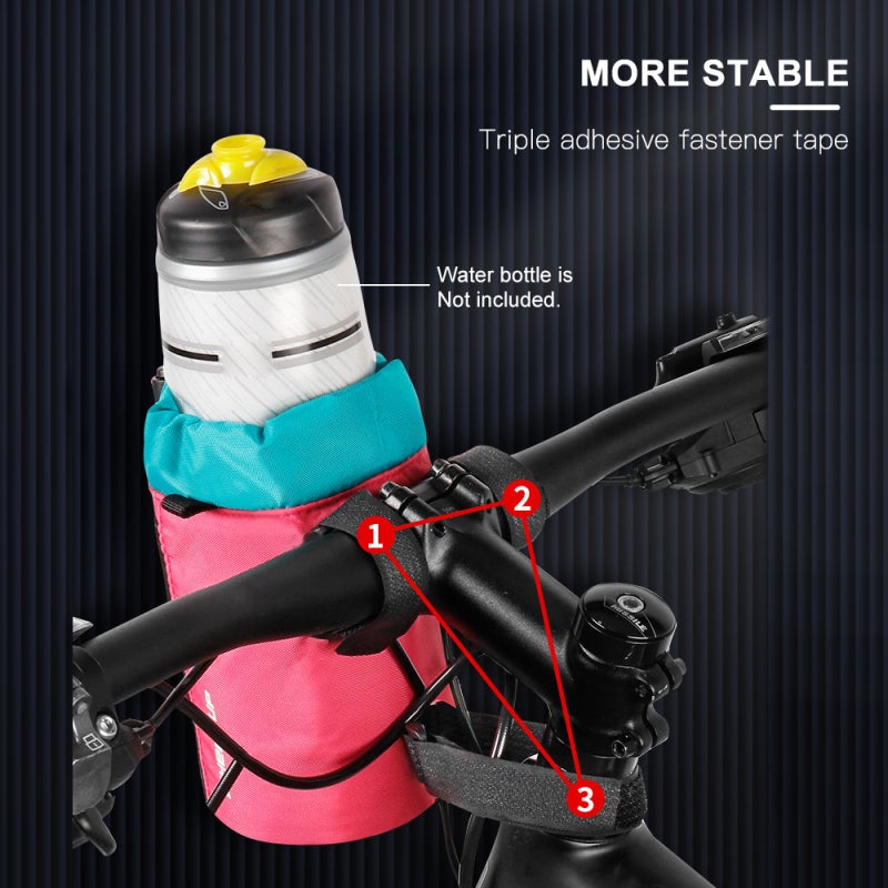 wheel up Bike Water Bottle Holder Bag Bicycle Handlebar Drink Beverage Holder Bag Container Cycling Front Bag Bike Pannier - Image 3