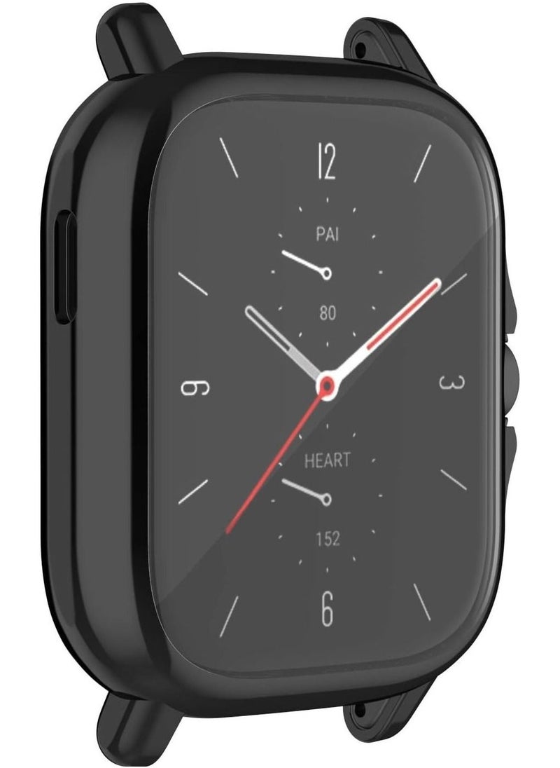 Generic - Case Cover For Amazfit GTS 2/GTS 2e/GTS 3 Protective Soft TPU Case Cover Screen Protector Smart Watch (Black) - Image 1