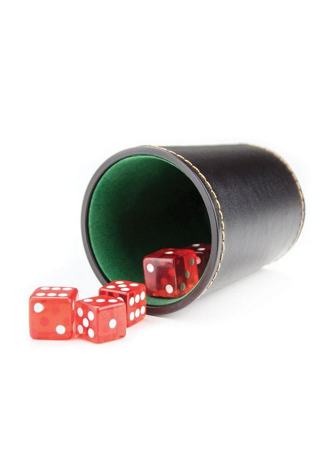 Brybelly Feltlined Synthetic Leather Dice Cup By Brybelly Black/Green 4&Quot X 3&Quot X 3&Quot - Image 5