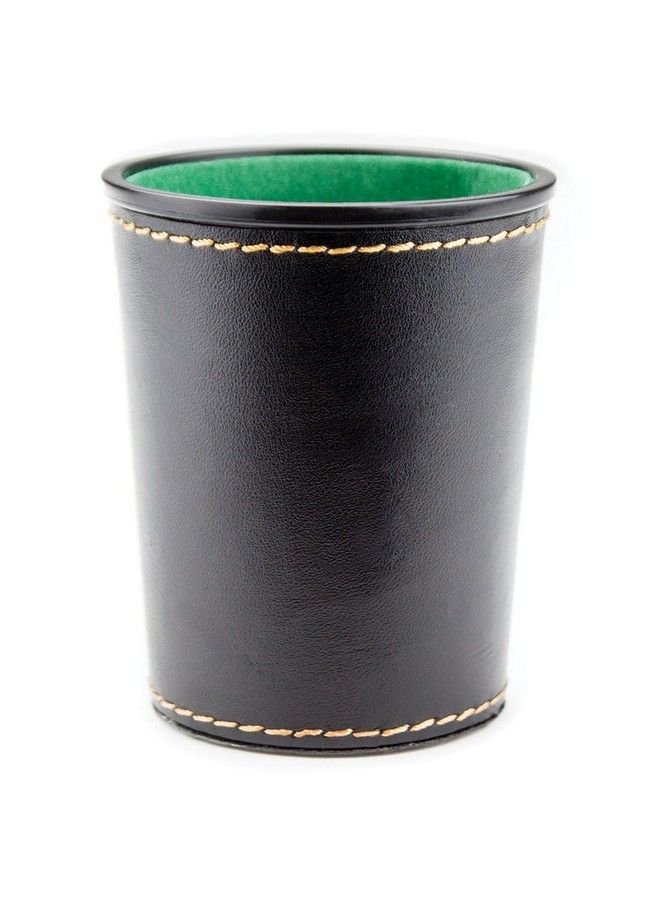 Brybelly Feltlined Synthetic Leather Dice Cup By Brybelly Black/Green 4&Quot X 3&Quot X 3&Quot - Image 2