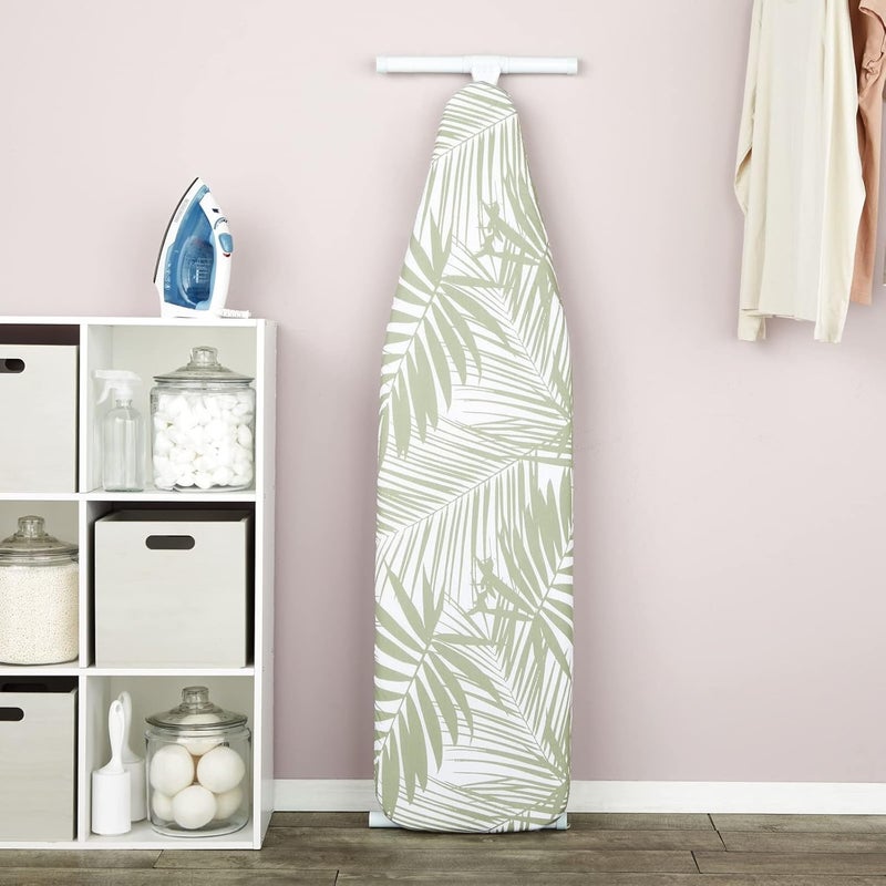 Juvale Ironing Board Cover and Pad, 15x54 Inches, Standard Size, Heavy Duty, White Palm Print Design - Image 2