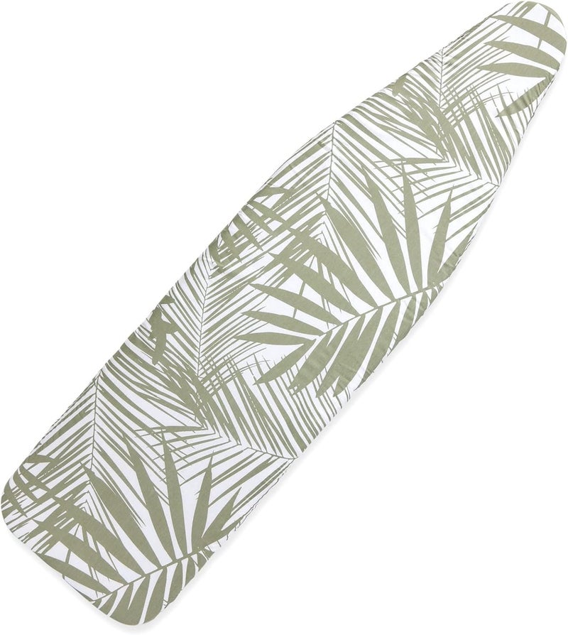 Juvale Ironing Board Cover and Pad, 15x54 Inches, Standard Size, Heavy Duty, White Palm Print Design - Image 1