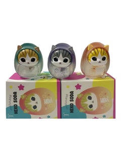 Generic Cute Elephant Slide Cat Box Egg Hamburger Sandwich Cat Fried Shrimp Cat Mini Food Play Ornaments Toy Doll-color:3 Cool Styles  - Image 1