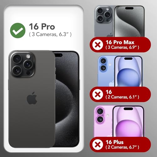 GONEZ Magnetic for iPhone 16 Pro Case, Compatible with MagSafe, [Screen Protector + Camera Lens Protector], Silicone Shockproof Anti-Scratch Protective Phone Case 6.3 inch, Light Taro - Image 2