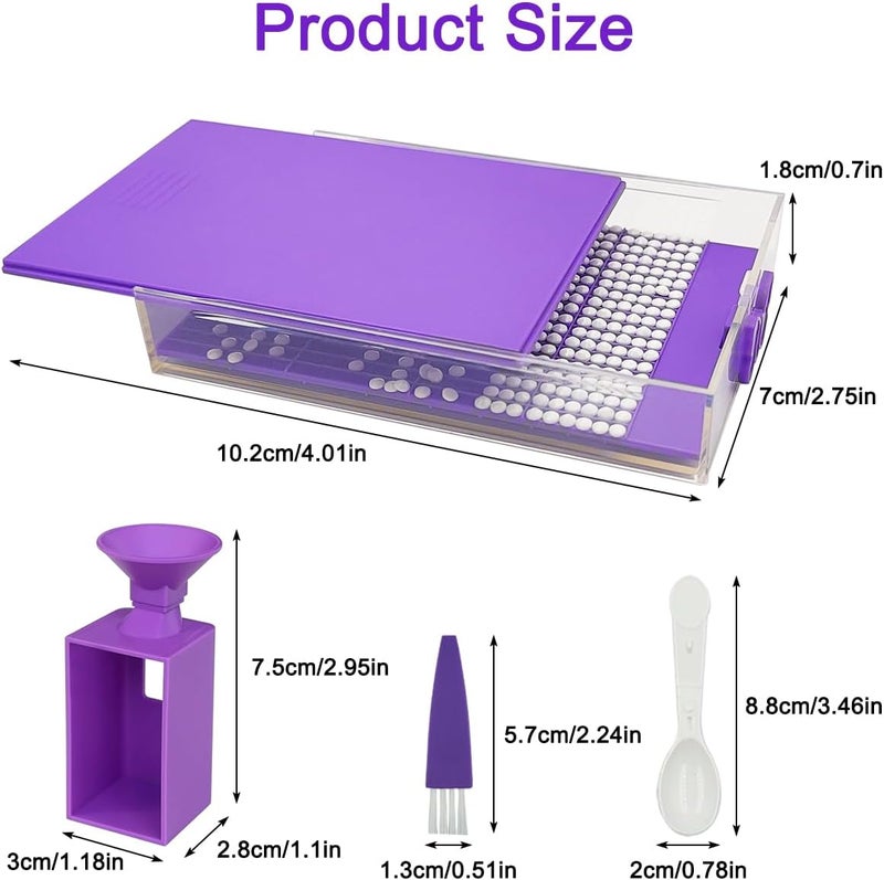 FineGood 8 Set Diamond Art Trays Accessories, Diamond Art Storage Kits for Adults Diamond Storage Containers Funnel for DIY Diamond Art Painting - Image 3