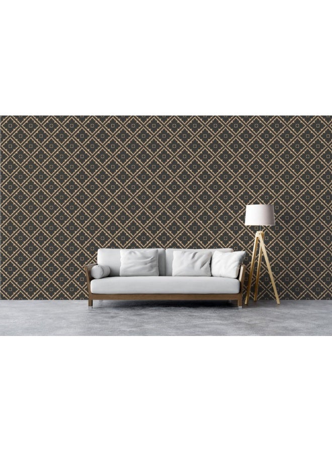 Home Gallery Dark Gothic Vintage Luxury Fabric Wallpaper Covers An Area ​​Up To 4.2Mx3M With Adhesive  And Smoothing Tool - Image 1