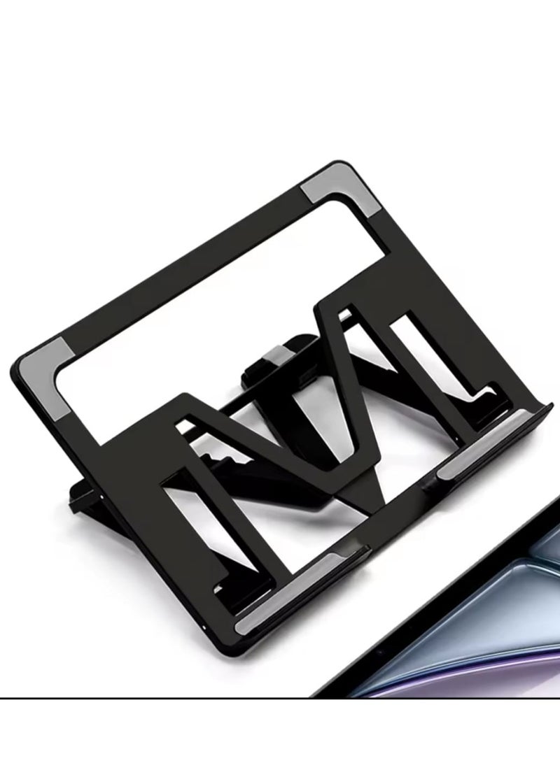 EONLINE Ergonomic Portable Laptop Stand Pad for Students, Office Workers, Gamers, Designers, and Travelers - Adjustable Lightweight Foldable Riser, Desk Holder with Cooling Pad for Home, Bed, and Work  - Image 1