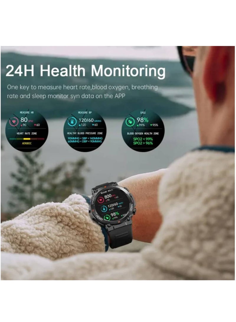 AROAQ MD56 1.39 Inch HD Bluetooth Call Smart Watch Men Sports Fitness Tracker Heart Monitor 400mAh Smartwatch For Android IOS - Image 3