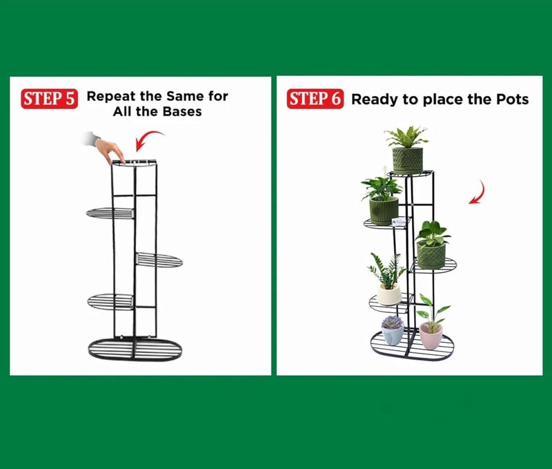 Bee Creative Anti Rust Metal Plant Stand for balcony | Planter stand for living room | Pot stand for outdoor & Indoor plants - Image 3
