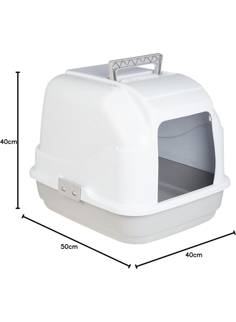 IMAC Cat - Hooded Cat Toilets - 50 x 40 x 40cm[Color - Grey] Cat - Hooded Cat Toilets - 50 x 40 x 40cm[Color - Grey] - Image 2