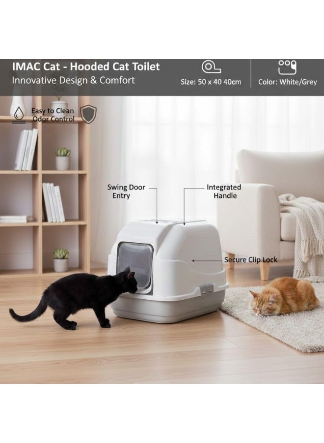 IMAC Cat - Hooded Cat Toilets - 50 x 40 x 40cm[Color - Grey] Cat - Hooded Cat Toilets - 50 x 40 x 40cm[Color - Grey] - Image 3