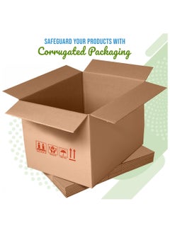 Hi Care Hi-Care Corrugated Cardboard Box 35 x 35 x 55 cm 5ply Pack of 5 Pcs Carton Box For Moving, Packing, Shipping & Storage Cargo Boxes Storage Boxes Moving Box  - Image 5