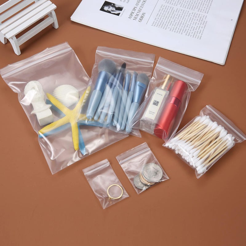 Macoota 200 Pcs 1.5" x 1.5" Small Thick Heavy Duty Clear Reclosable Zip Poly Lock Bags Durable Seal Resealable Zipper Bags Jewelry Earrings Pill Zip Bag - Image 5