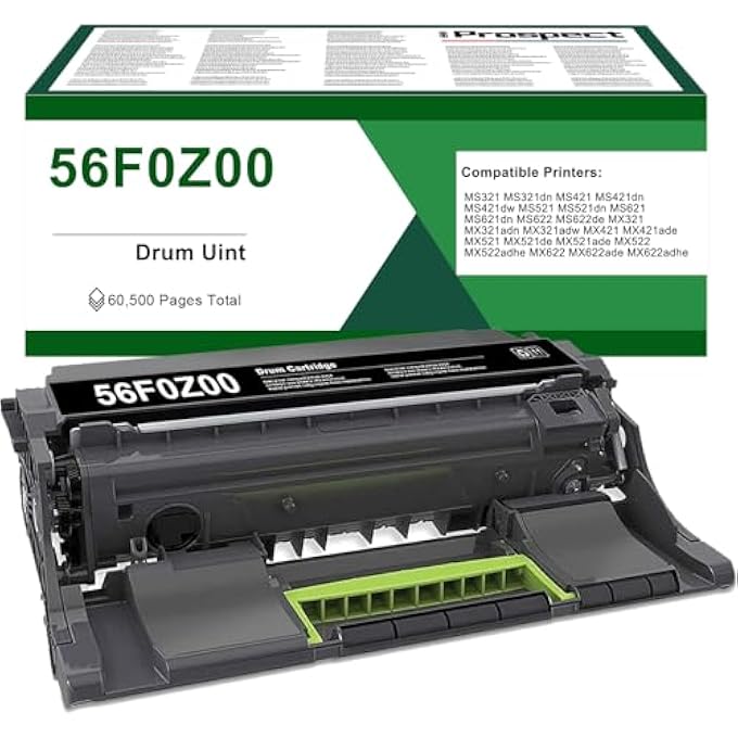 56F0Z00 وحدة التصوير السوداء المتوافقة 56F0Z00 وحدة التصوير البديلة لـ LEXMARK B2442DW B2338DW MS321DN MS421DN MS421DW MS521DN MS622DE MX321ADN الطابعة 1-عبوة - Image 1