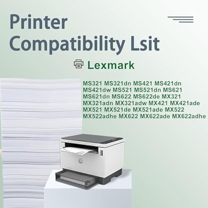 56F0Z00 وحدة التصوير السوداء المتوافقة 56F0Z00 وحدة التصوير البديلة لـ LEXMARK B2442DW B2338DW MS321DN MS421DN MS421DW MS521DN MS622DE MX321ADN الطابعة 1-عبوة - Image 2