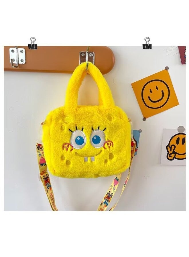 Children's Plush Cartoon Bag Girl's Cute Little Girl Crossbody Bag Cartoon Plush Childlike Coin Purse Bag-Specifications:Square Backpack Five  - Image 3